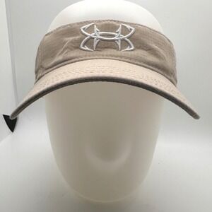 Under Armour Visor Beige OSFA Adjustable Athletic Running Golf Hat Fishing Beach